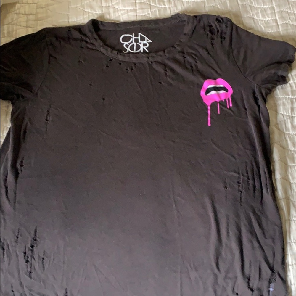 Chaser distressed tee